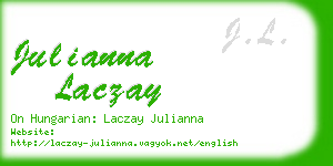 julianna laczay business card